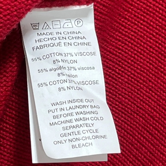 Michael Kors Red Tunic Sweater Long Sleeves With Gold Side Zippers - Picture 12 of 12